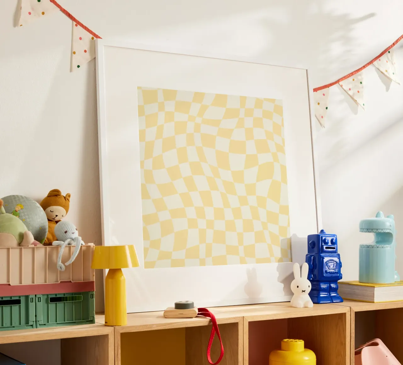 Damier ondulé jaune pâle hahnemühle de Little Dean