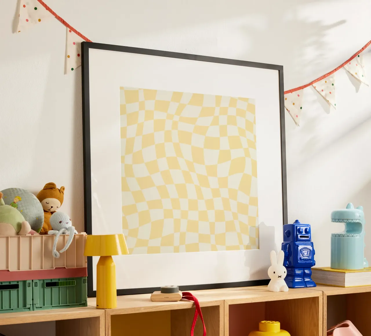 Damier ondulé jaune pâle hahnemühle de Little Dean
