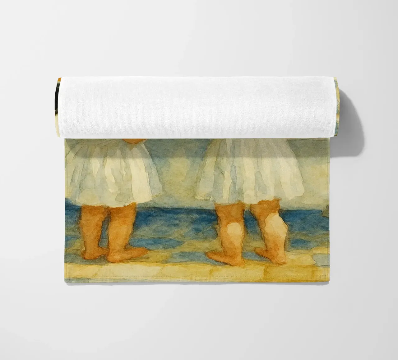 due bambine in bagno telo mare da pakazi