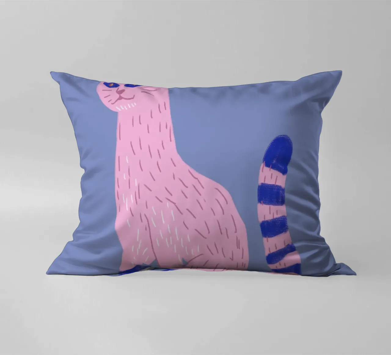 Gatto rosa raro cuscino da Little Dean