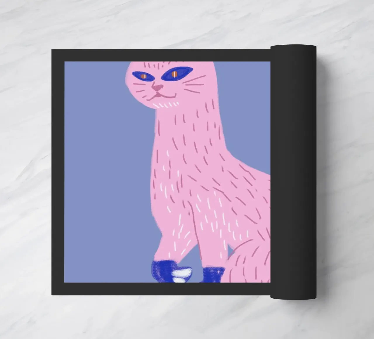 Gatto rosa raro zerbino da Little Dean
