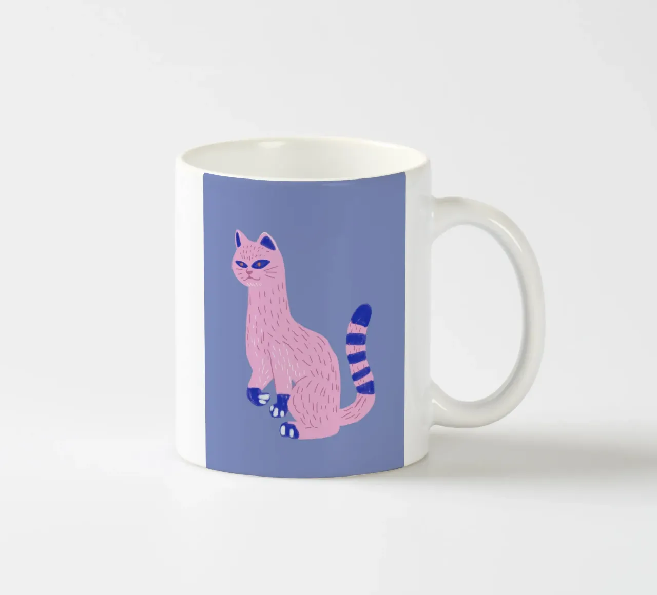 Gatto rosa raro tazza in ceramica da Little Dean