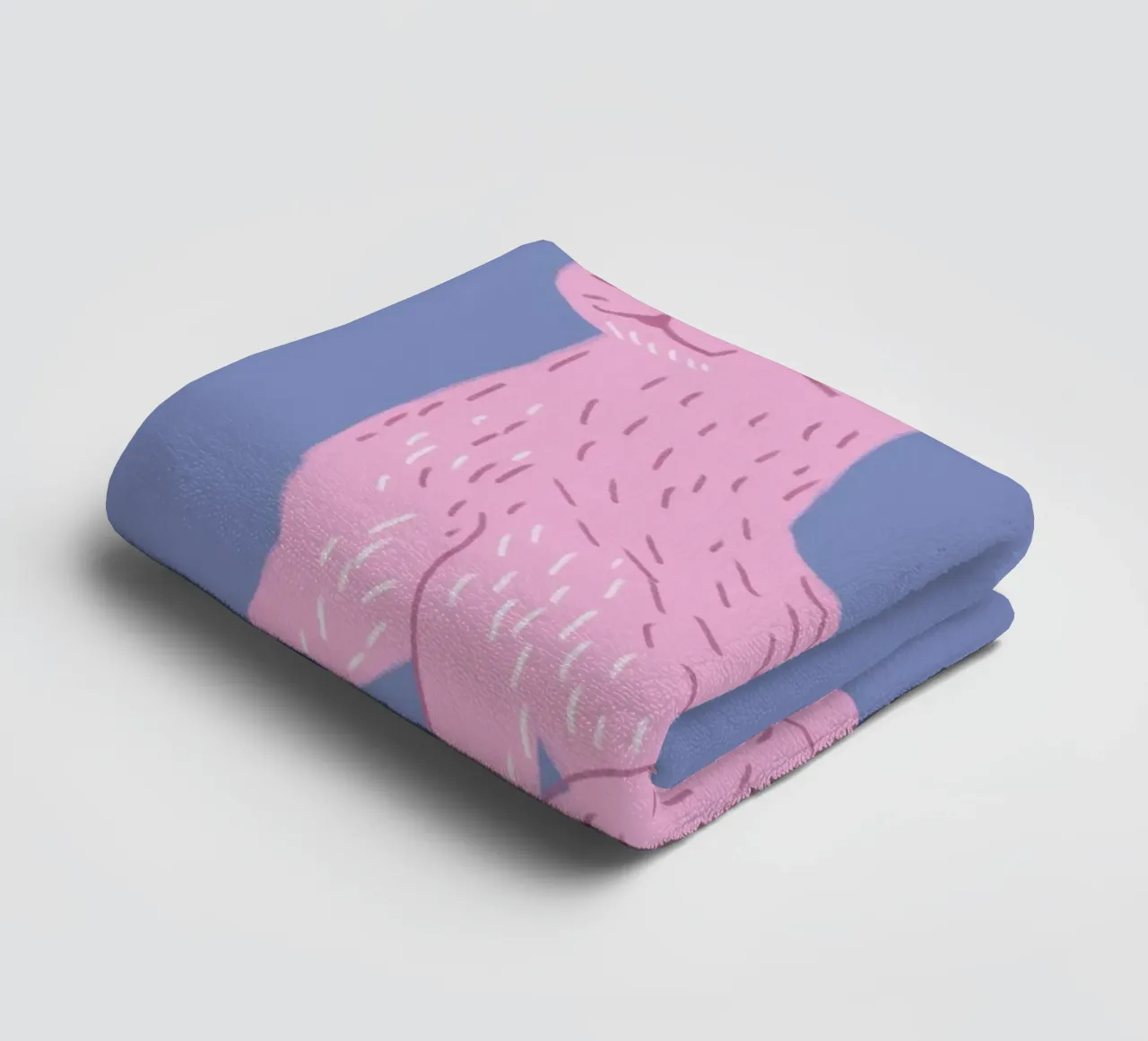 Gatto rosa raro asciugamano da bagno da Little Dean