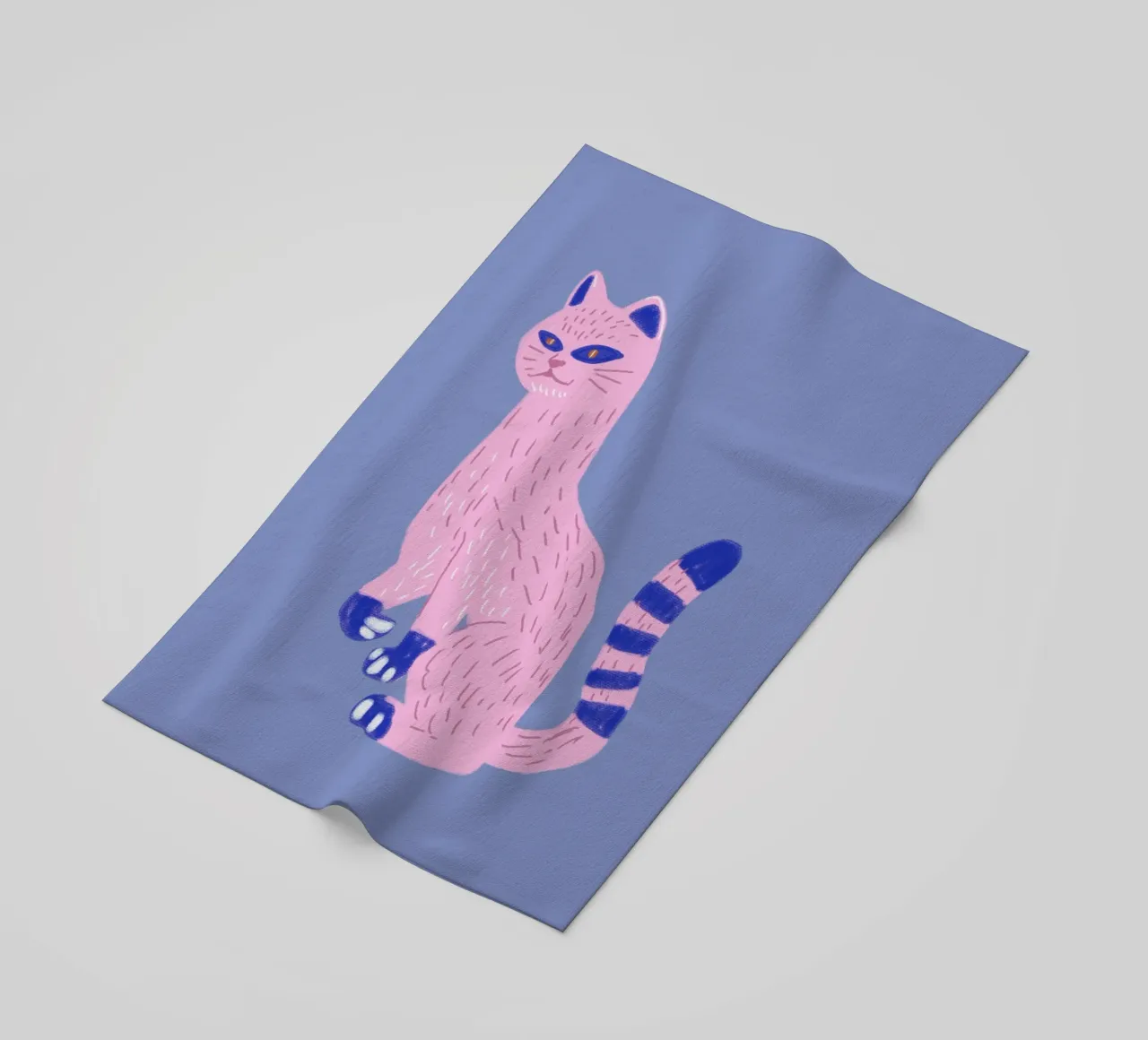 Gatto rosa raro telo mare da Little Dean