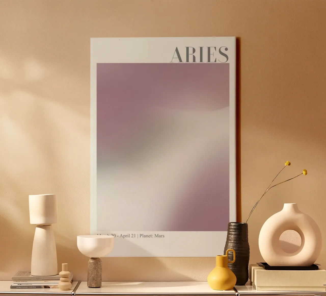 Aries Abstract Aura tela con Cornice a cassetta da cafelab