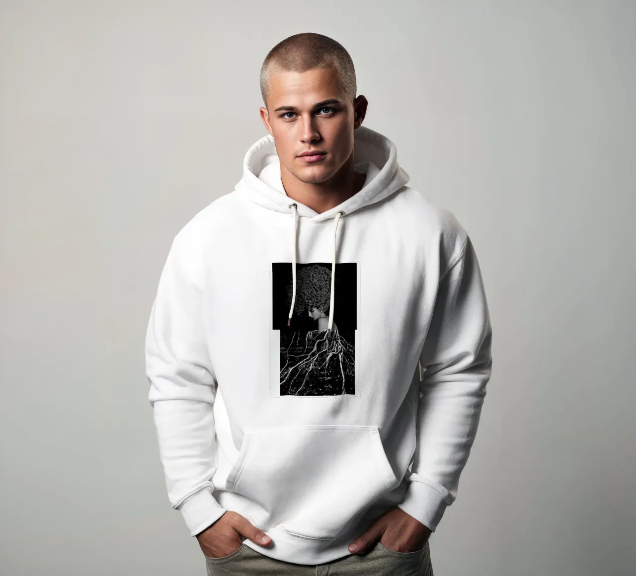 Roots felpa con cappuccio da Taher Mhamdi