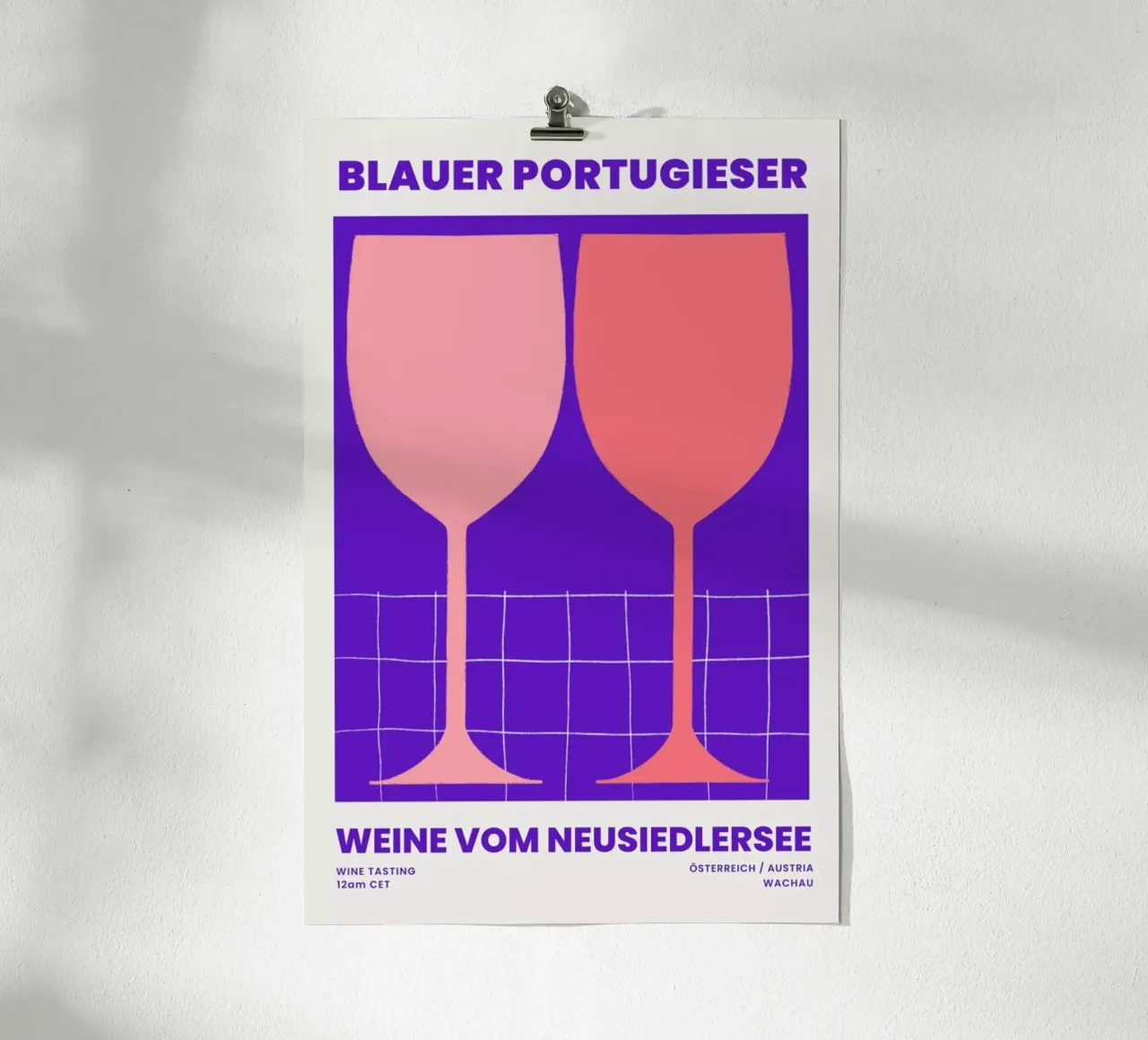Blauer Portugieser poster con telaio in plastica da Pure