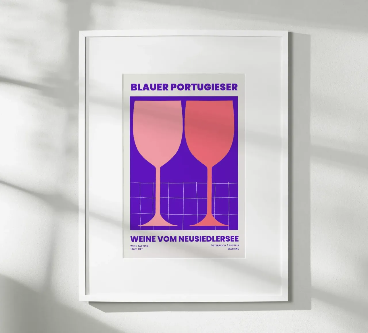 Blauer Portugieser poster con telaio in plastica da Pure