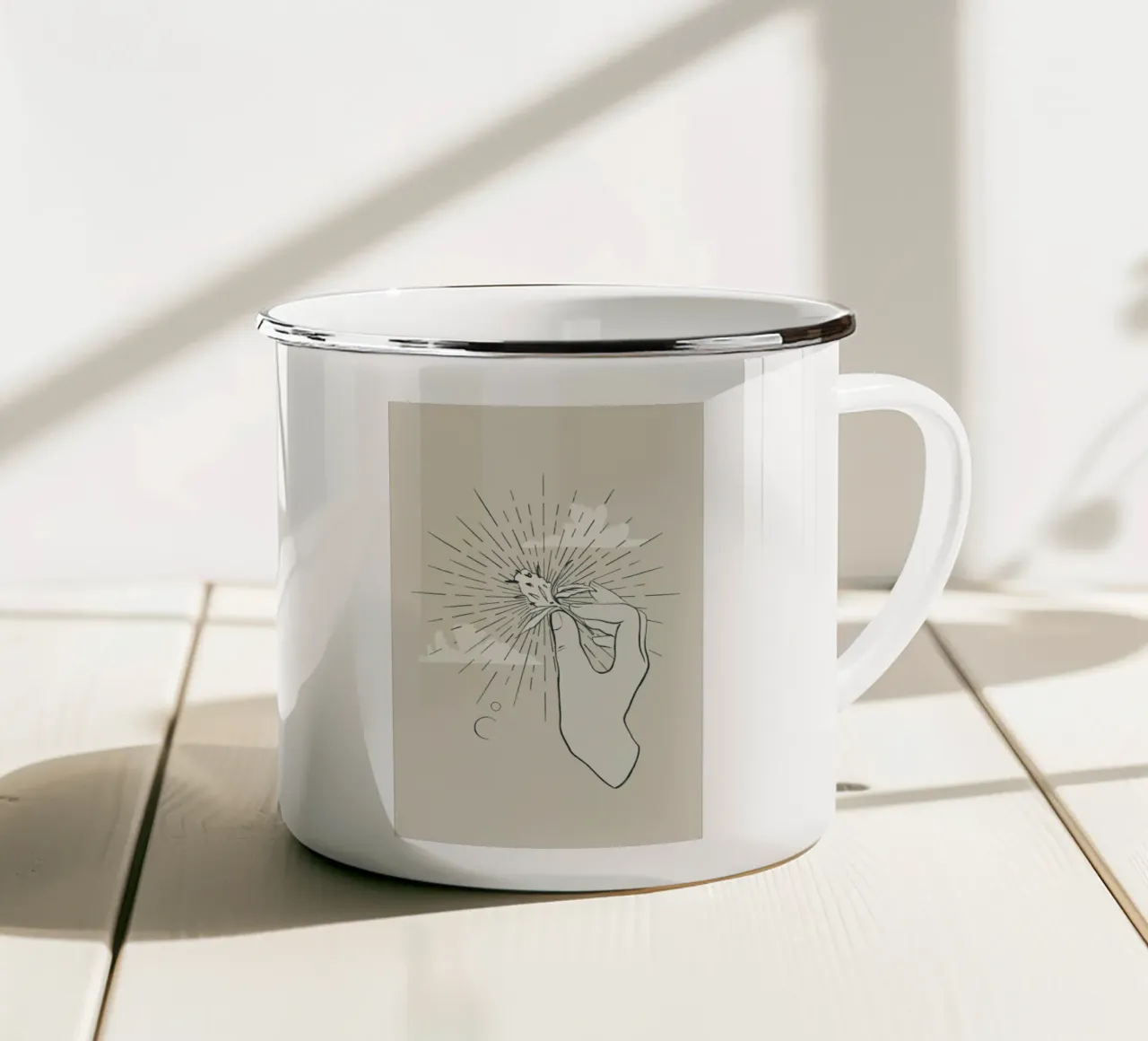 Botanical for Morning tazza in smalto da Studio One