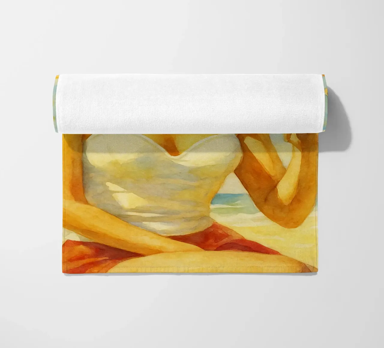 vrouwen en ijs retro klassiek schilderij strandhanddoek van pakazi