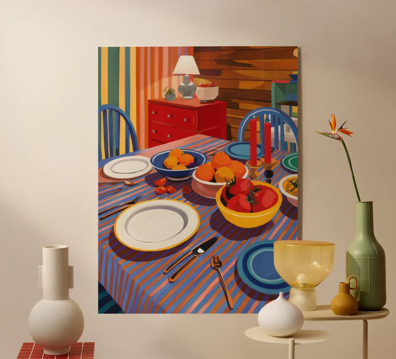 Sala da pranzo cromatica plexiglass da Dawn Light