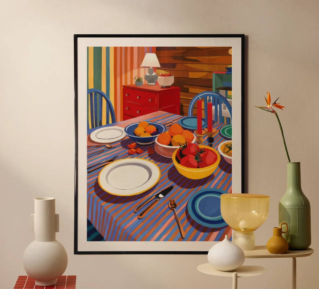 Sala da pranzo cromatica carta hahnemühle da Dawn Light