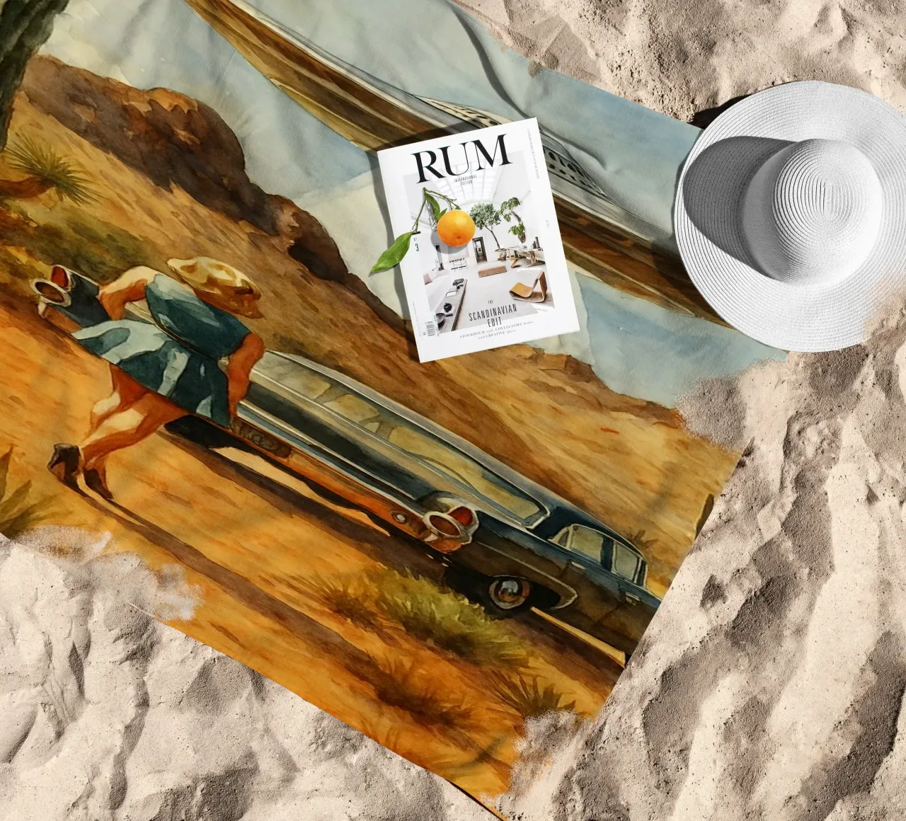 donne e ufo disegno retrò telo mare da pakazi