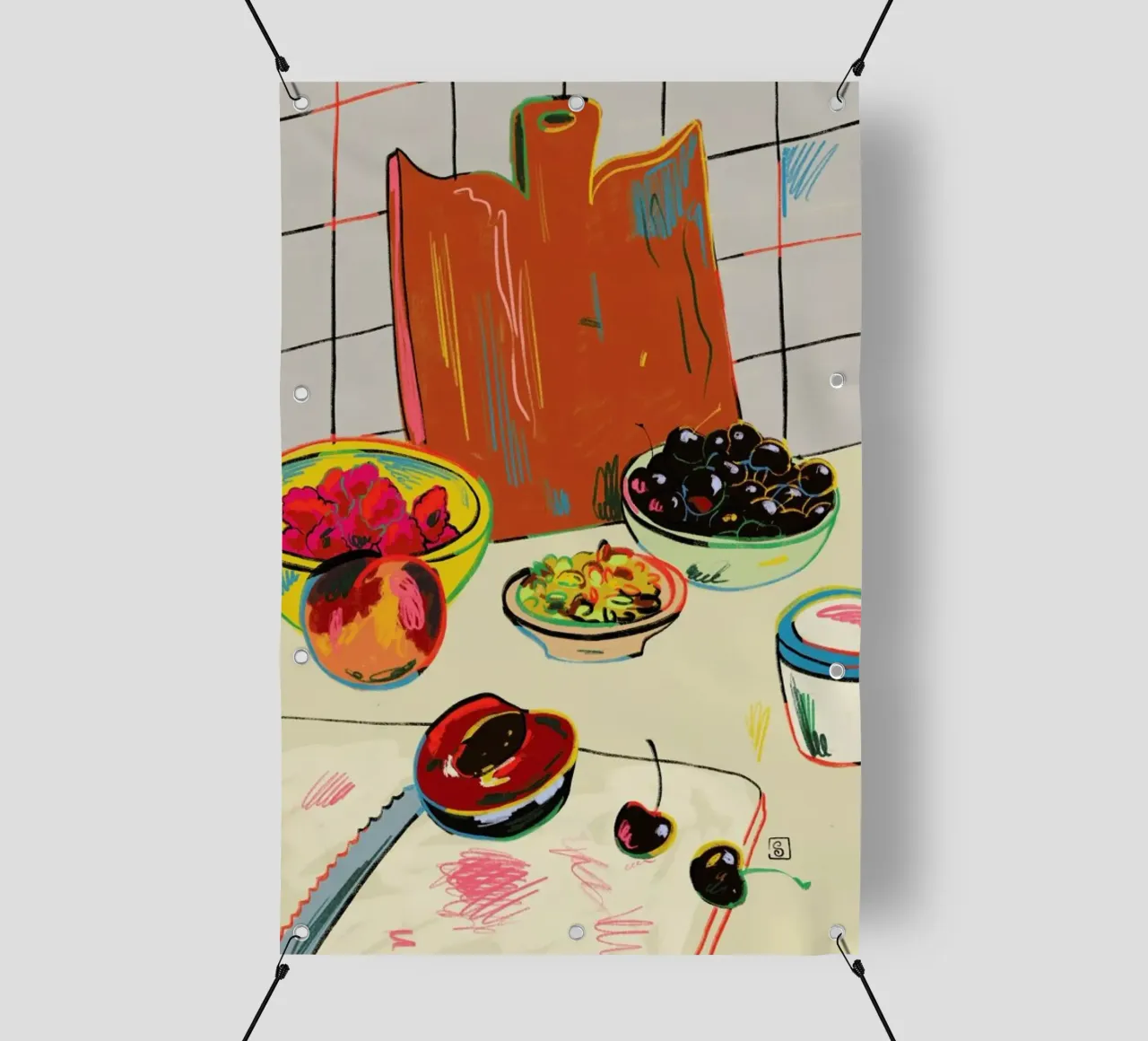 Autumn Fruit telo in pvc da Sandra Poliakov