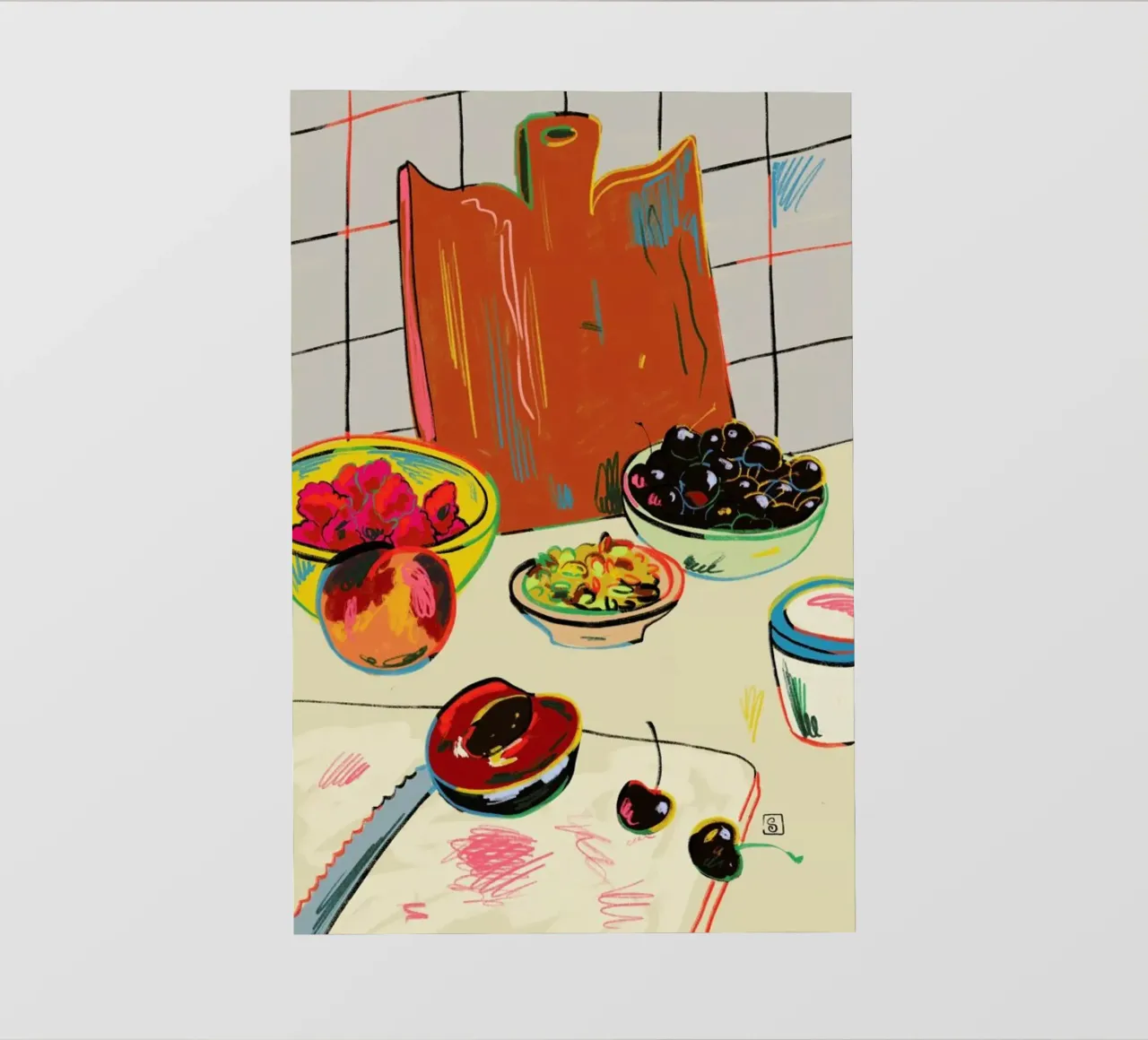 Autumn Fruit telo in pvc da Sandra Poliakov