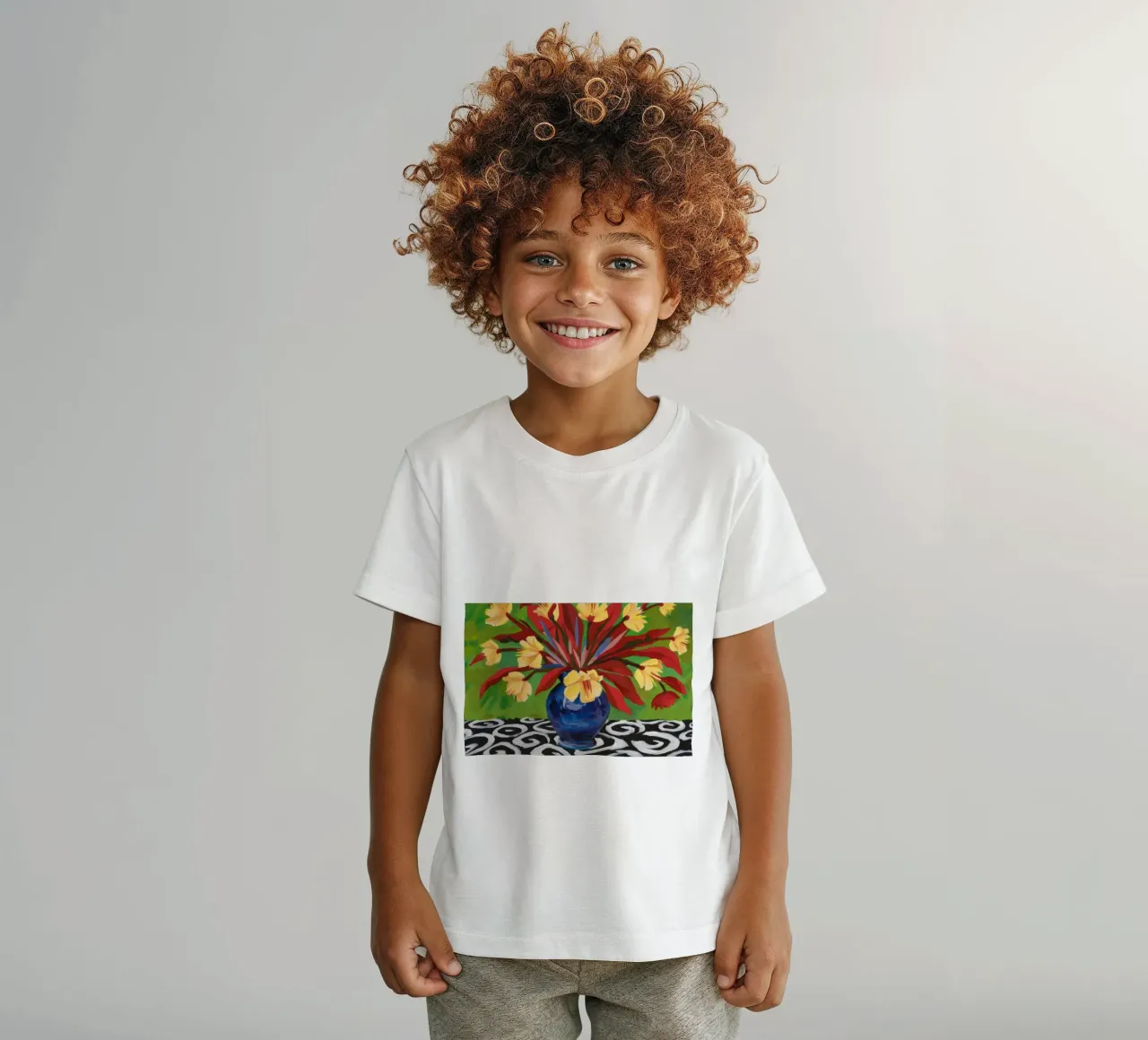 Midnight Bloom Burst kids t-shirt by Dawn Light