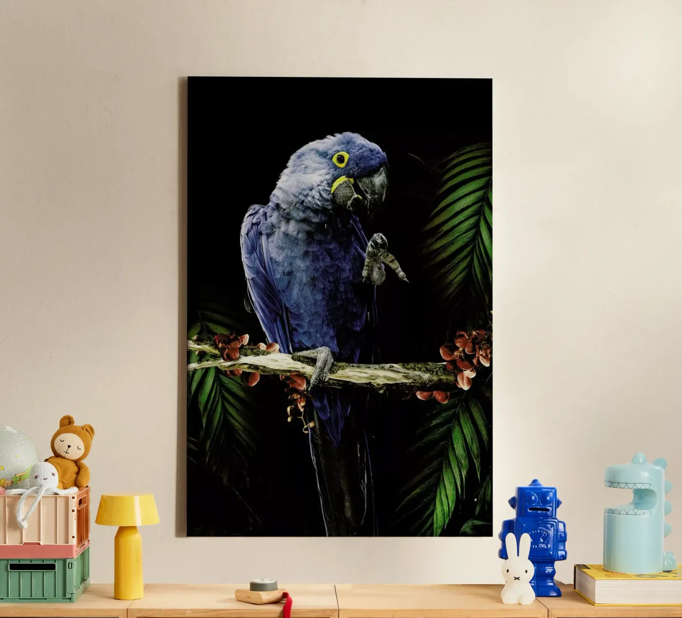 Macaw canvas van Wouter Rikken