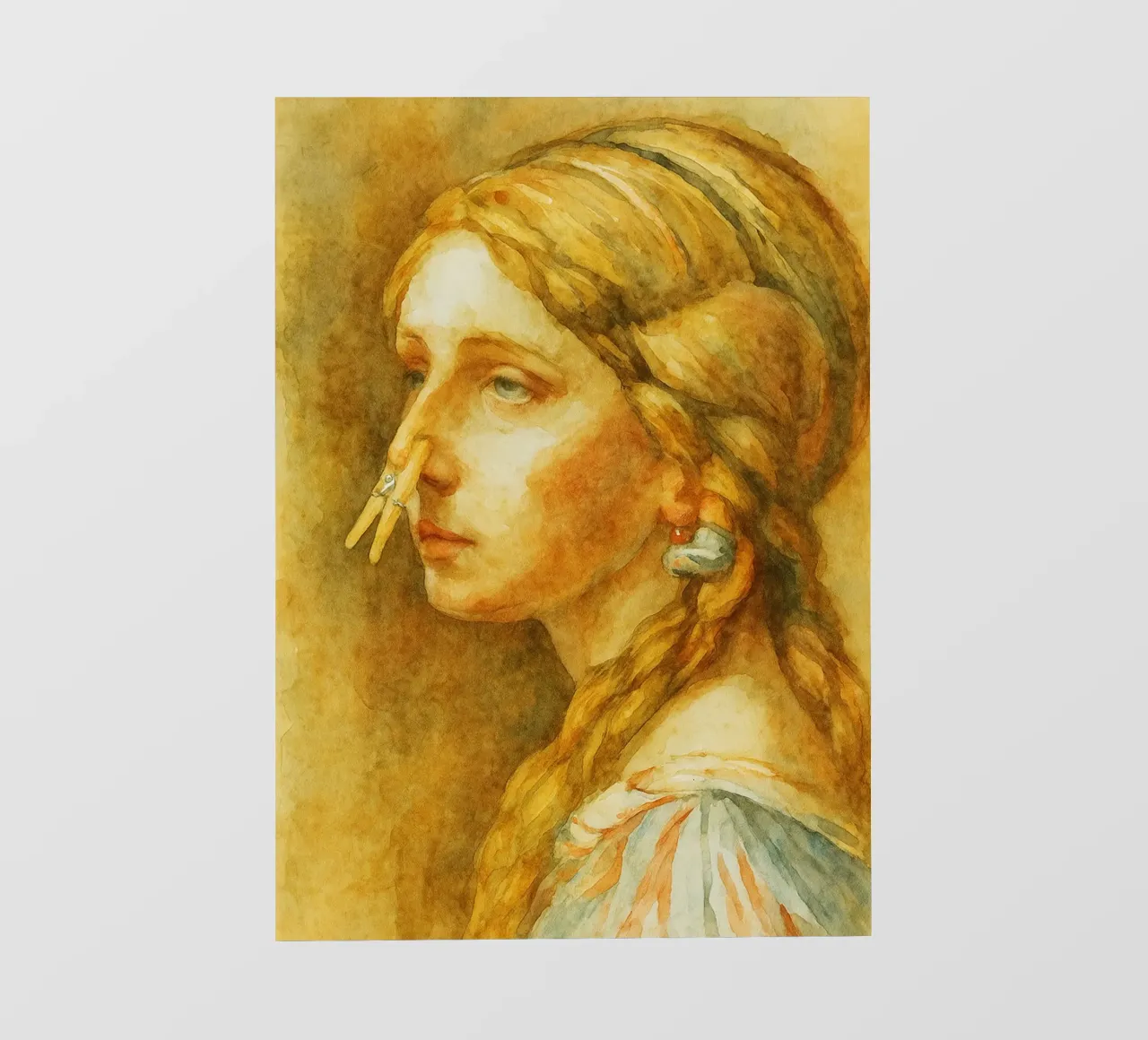 donne faccia pizzicare un naso divertente bagno pellicola backlit da pakazi