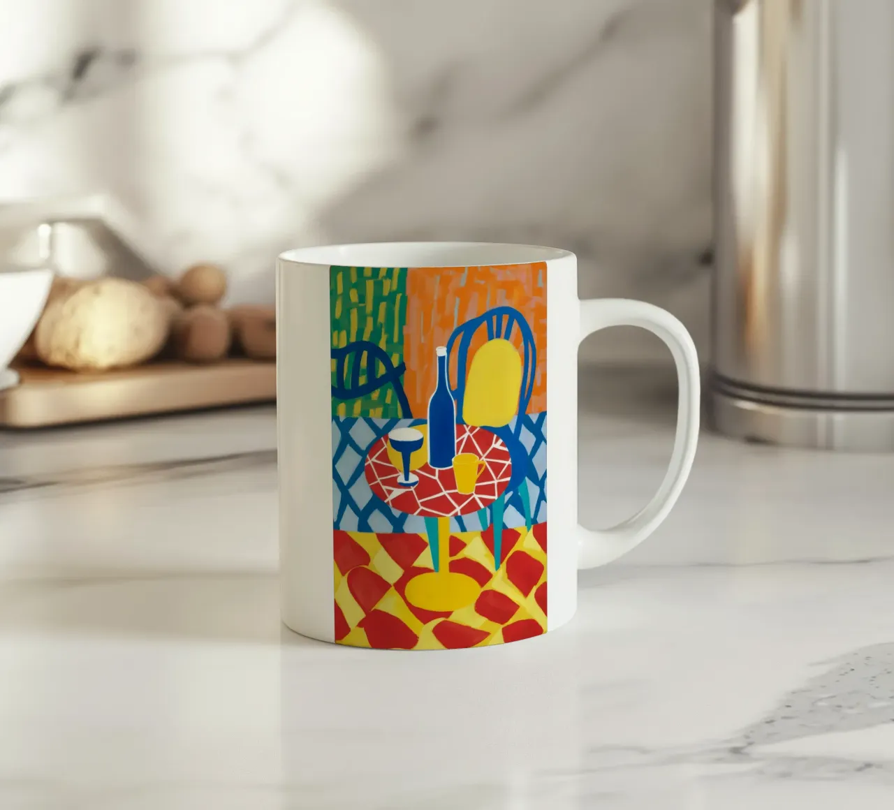 Sorso astratto in vimini tazza in ceramica da Dawn Light