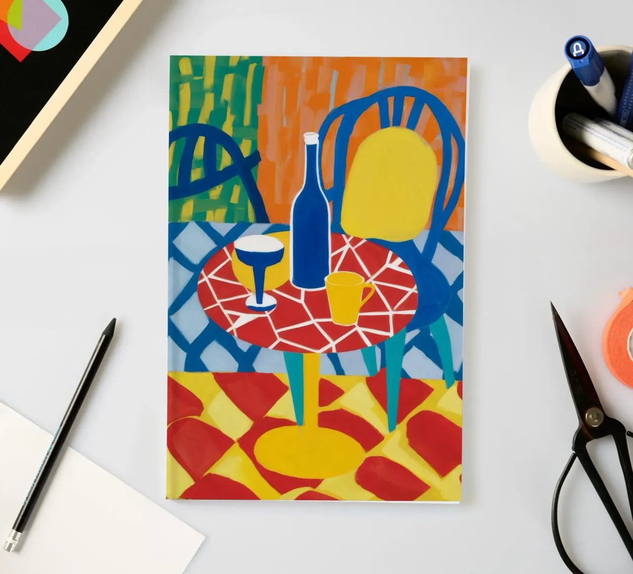 Abstract Wicker Sip notebook by Dawn Light