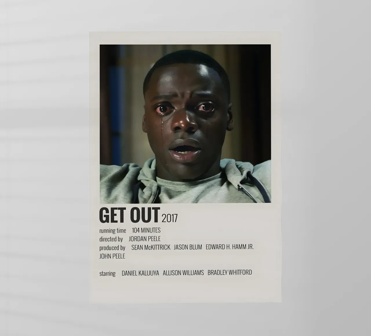 GET OUT 2017 pellicola backlit da MVFminimalist
