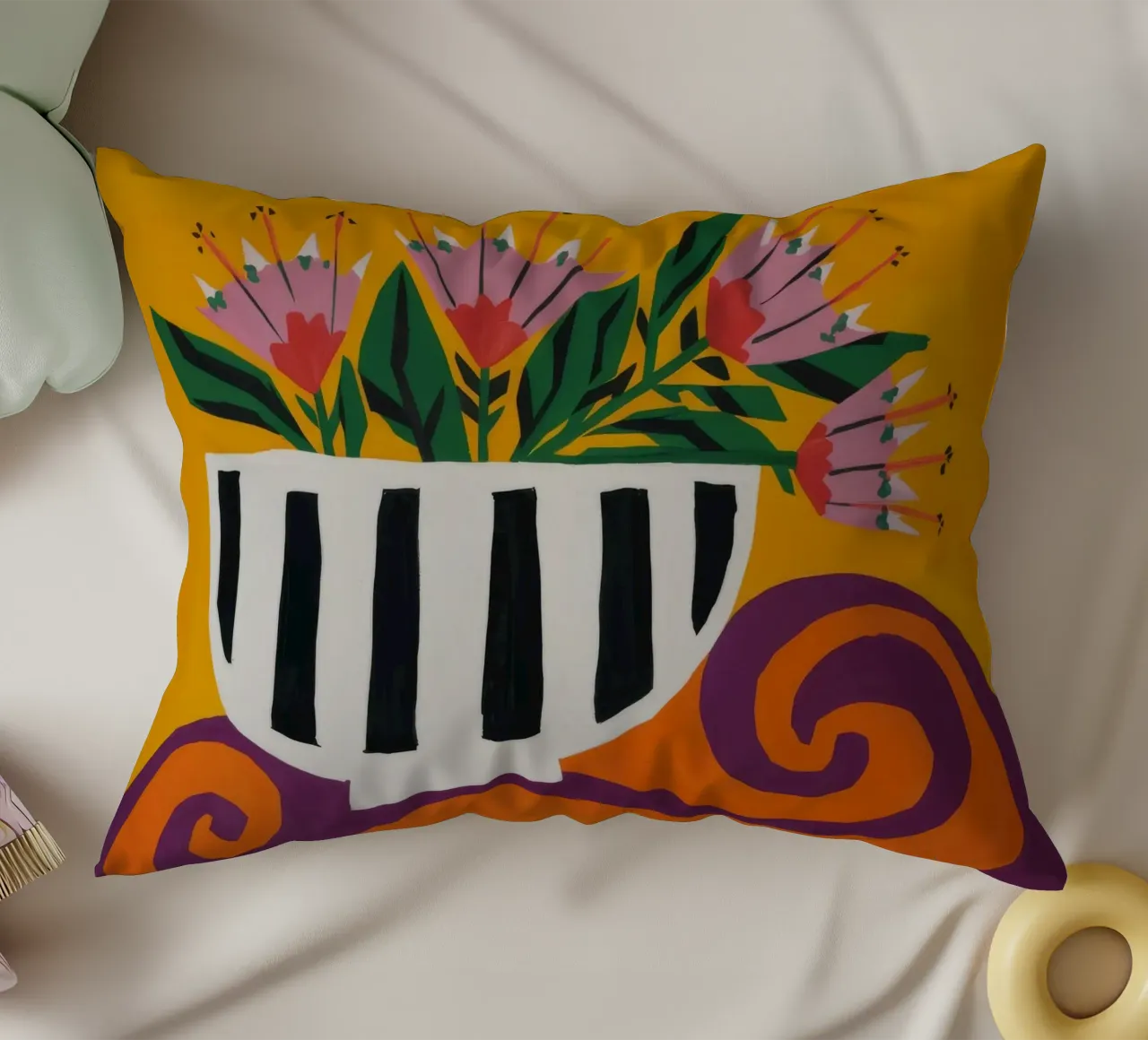 Capriccio a righe di Bloom cuscino da Dawn Light