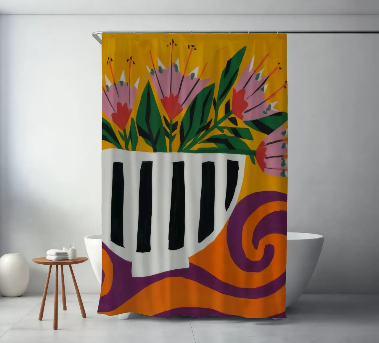 Capriccio a righe di Bloom tenda da doccia da Dawn Light