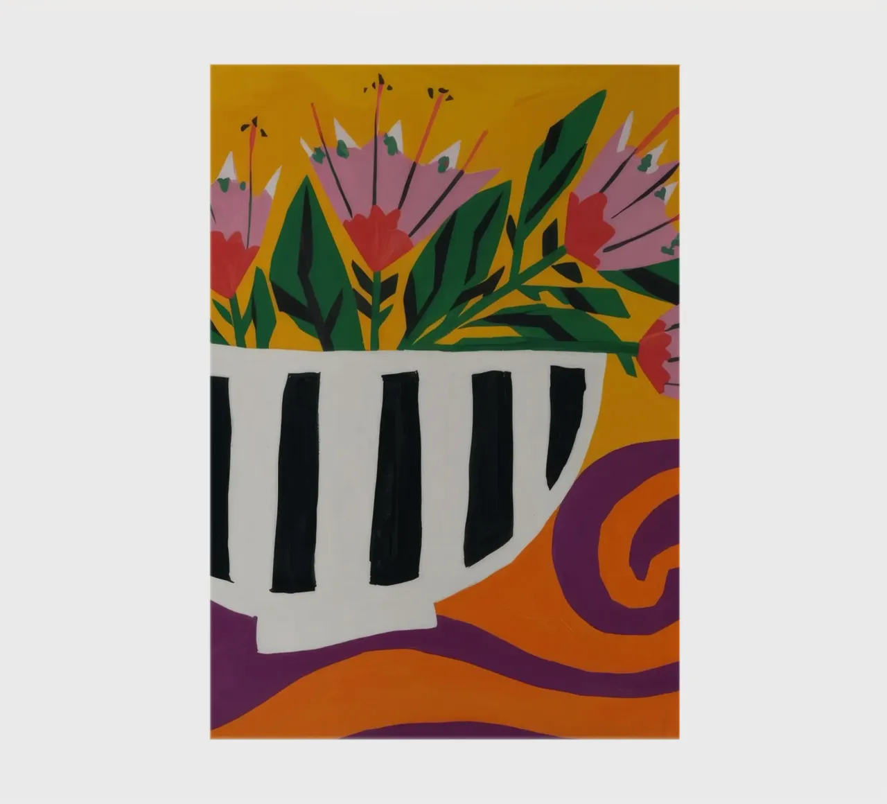 Striped Bloom Whimsy notebook by Dawn Light
