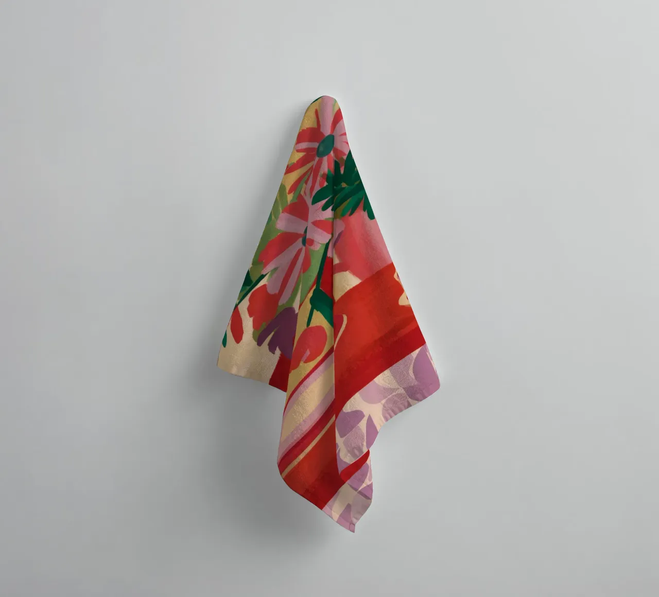 Crimson Morning Stillness towel by Fable Tempa