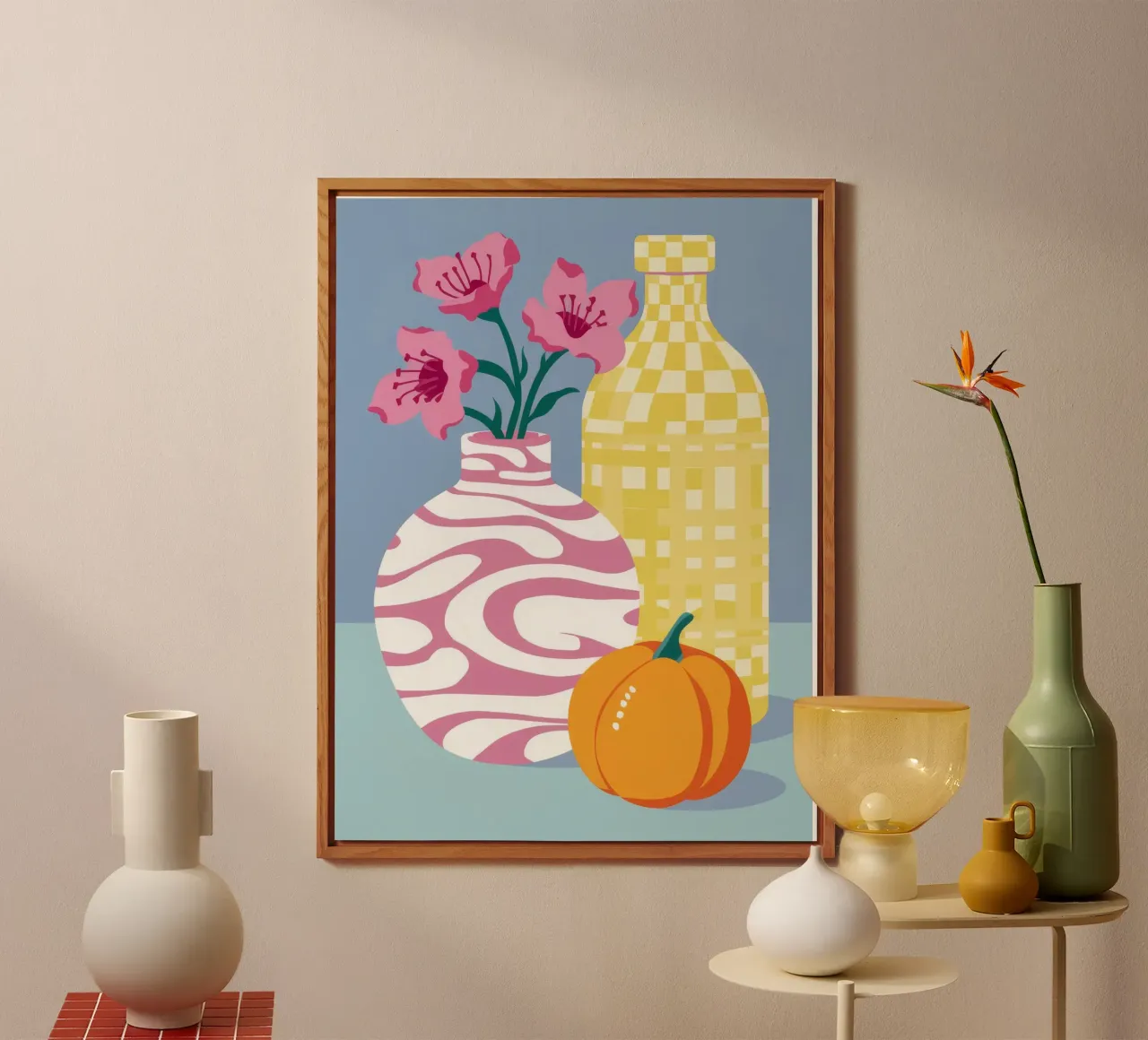 Herbst Vase Harmonie Alu-Dibond von Dawn Light