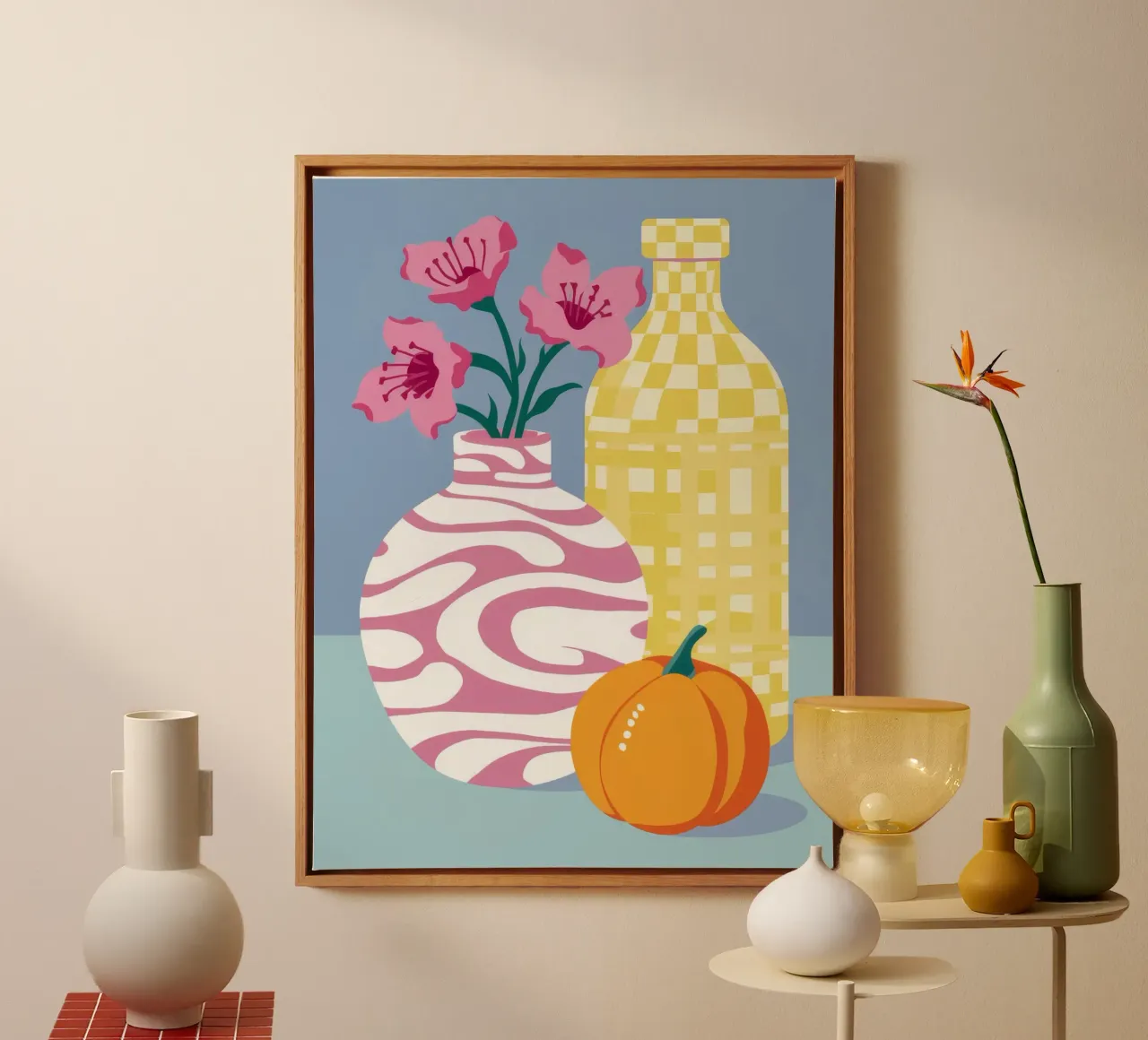 Vaso d'autunno Harmony tela con Cornice a cassetta da Dawn Light