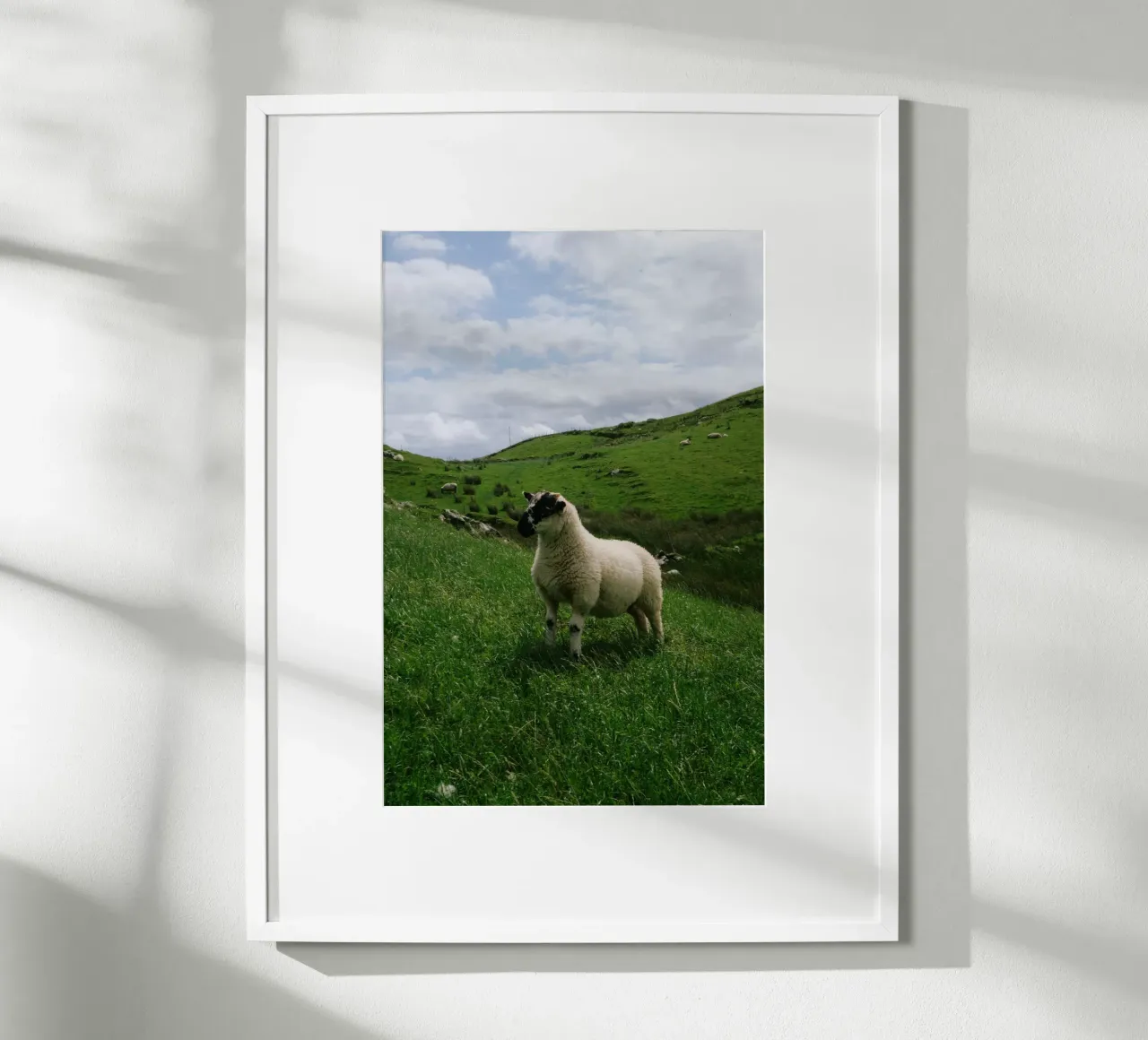 Happy Sheep poster con telaio in plastica da The Wild Creative Studio