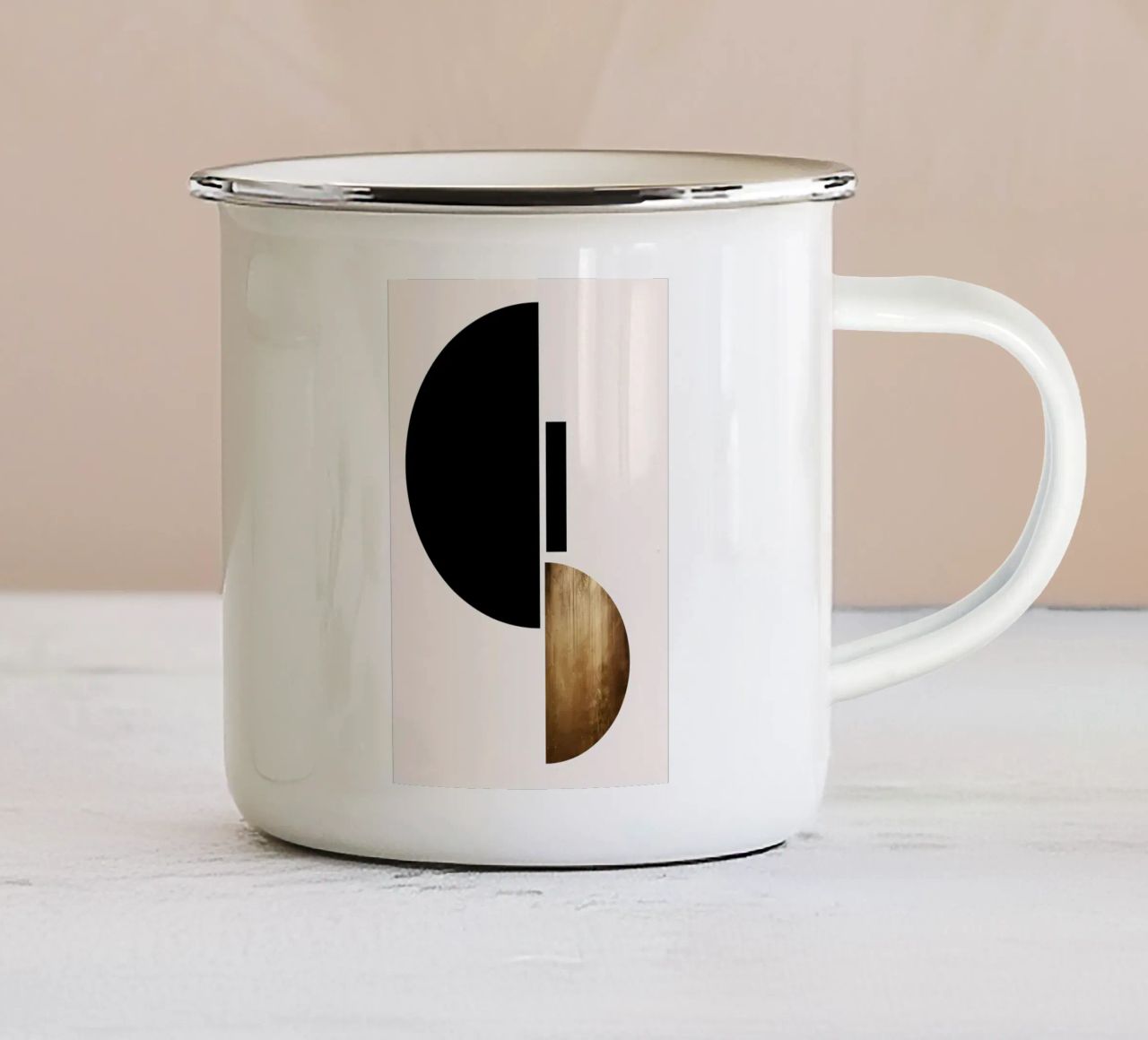 Oro all'interno tazza in smalto da kurumacity