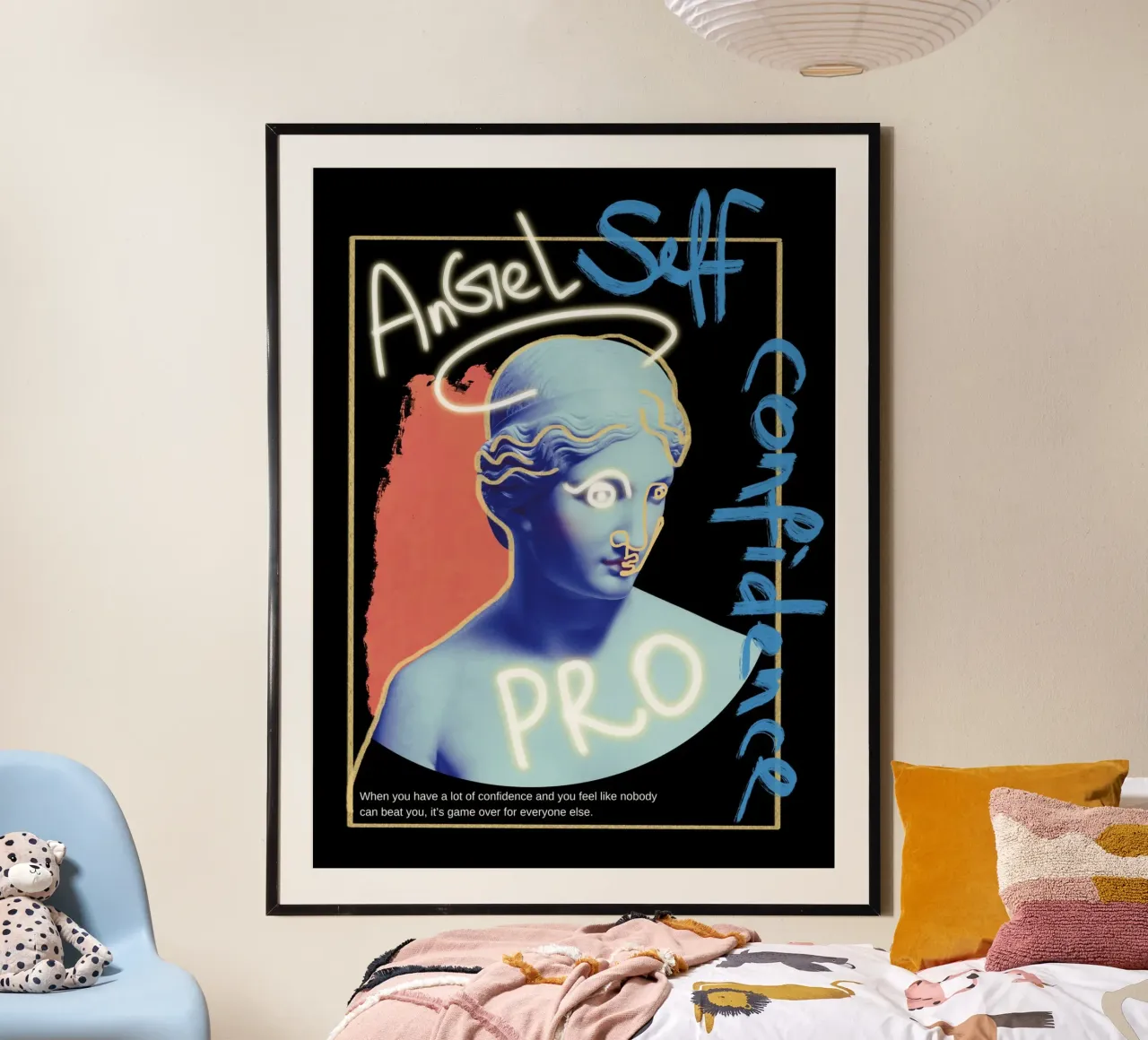 Autostima hip hop poster con telaio in plastica da Little Dean