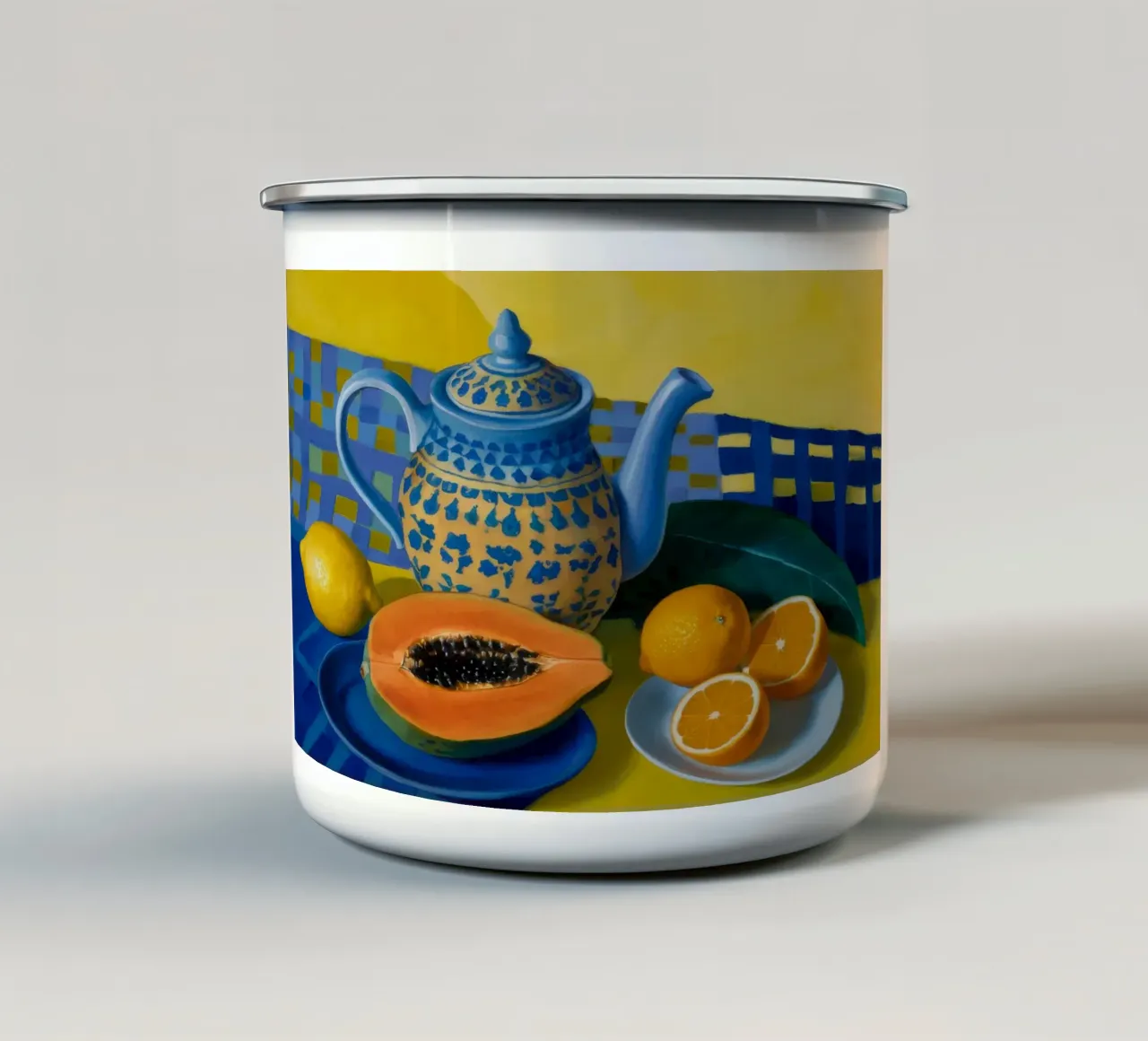 Tè Ceruleo Serenità tazza in smalto da Fable Tempa