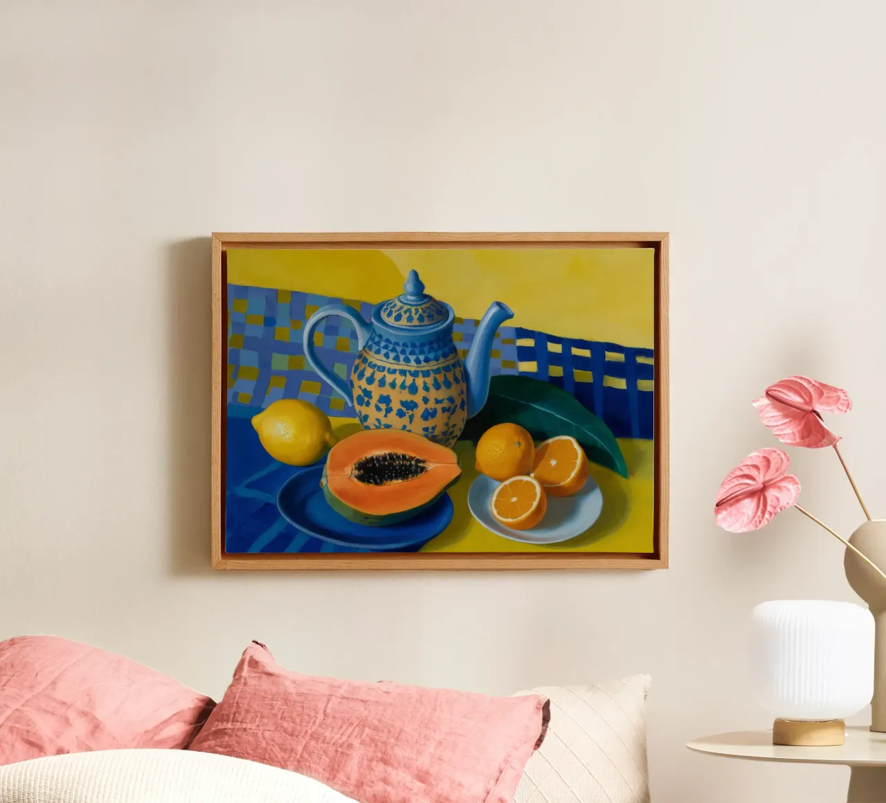 Cerulean Thee Serenity canvas met Baklijst van Fable Tempa