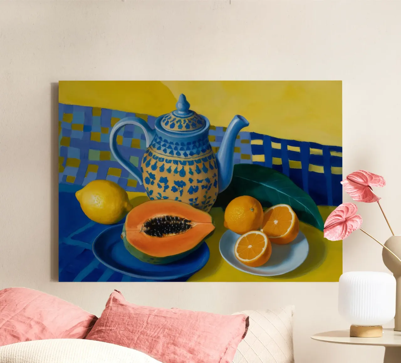 Cerulean Thee Serenity canvas met Baklijst van Fable Tempa