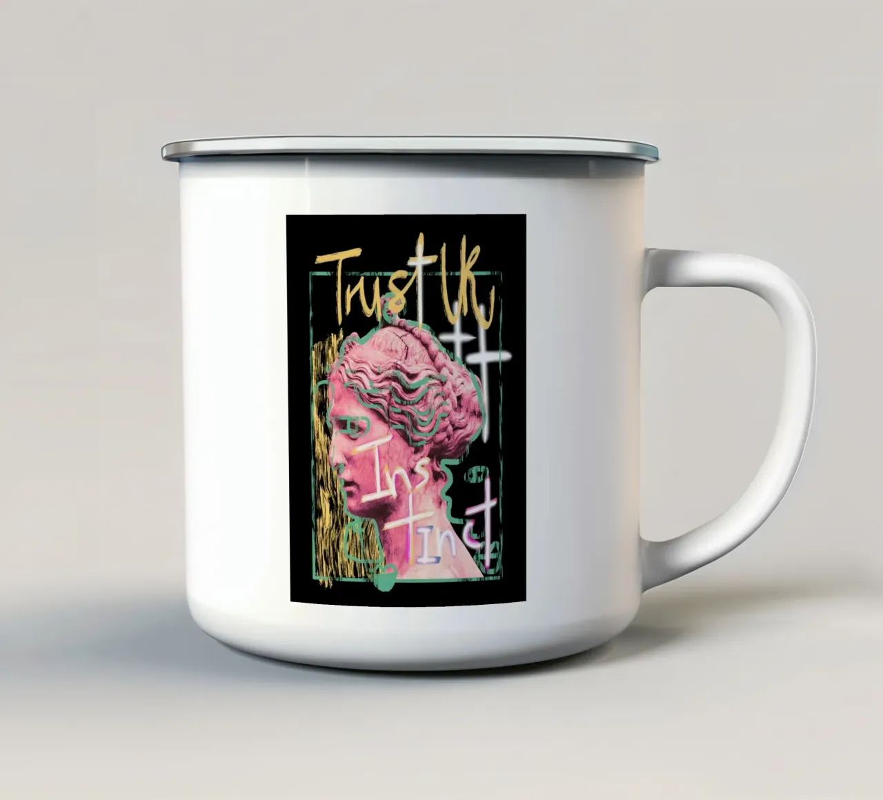 Fidatevi del vostro istinto anche tazza in smalto da Little Dean