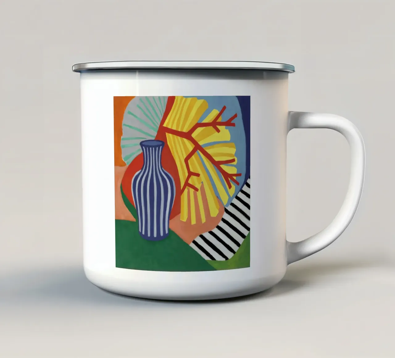 Collage di vasi cubisti tazza in smalto da Dawn Light