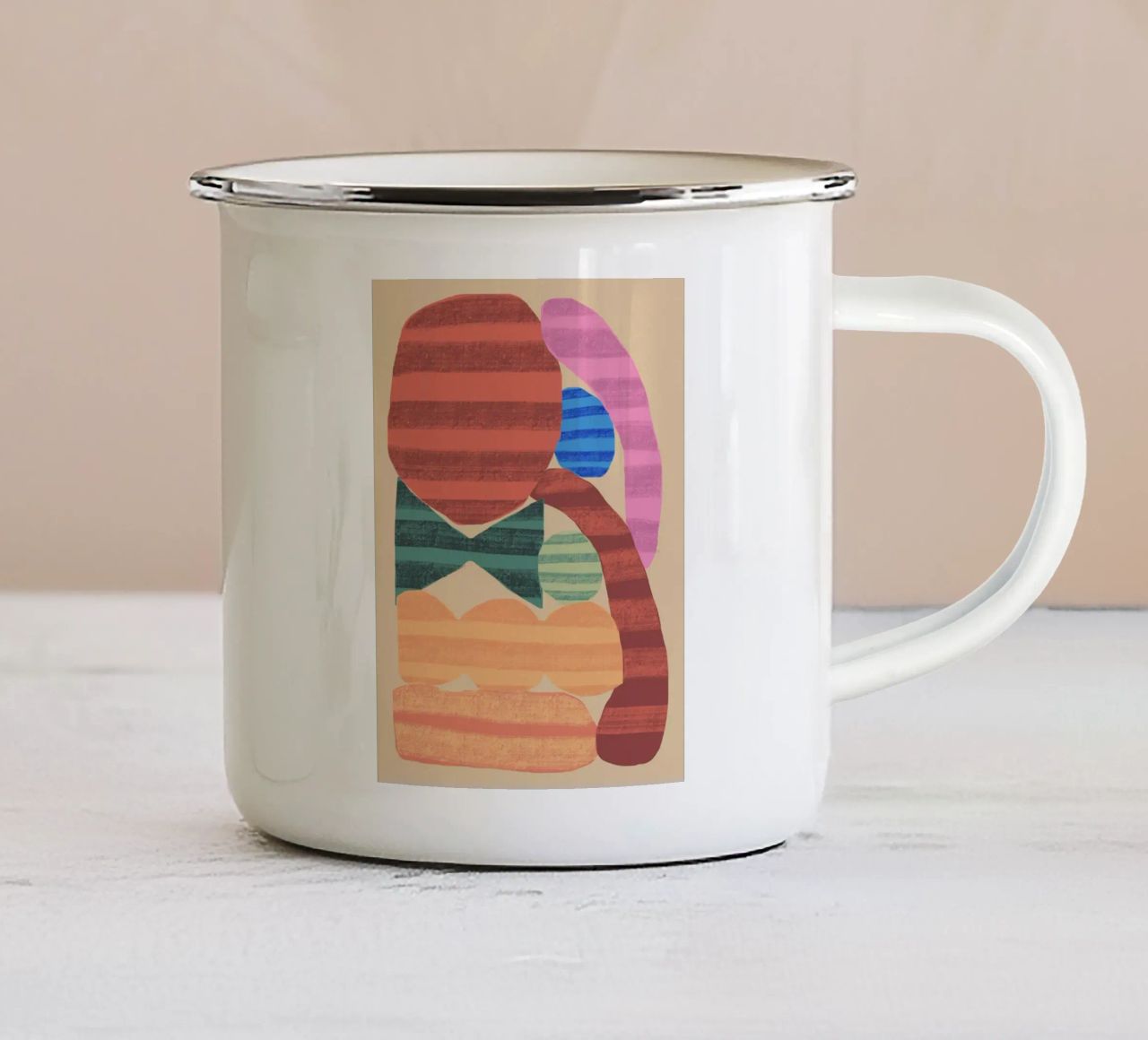 Forme giocose composizione 1 tazza in smalto da Little Dean