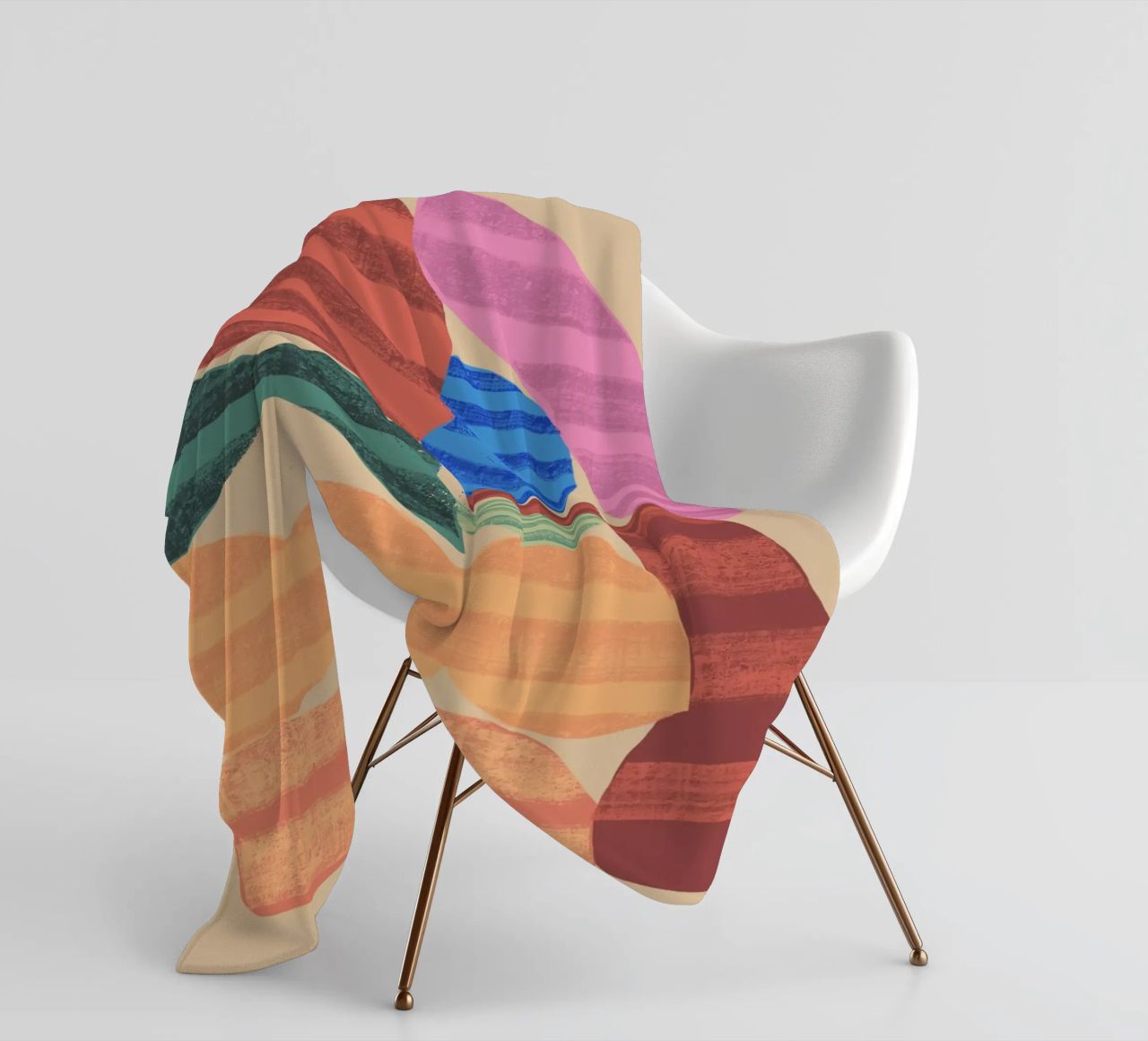 Forme giocose composizione 1 coperta in pile da Little Dean