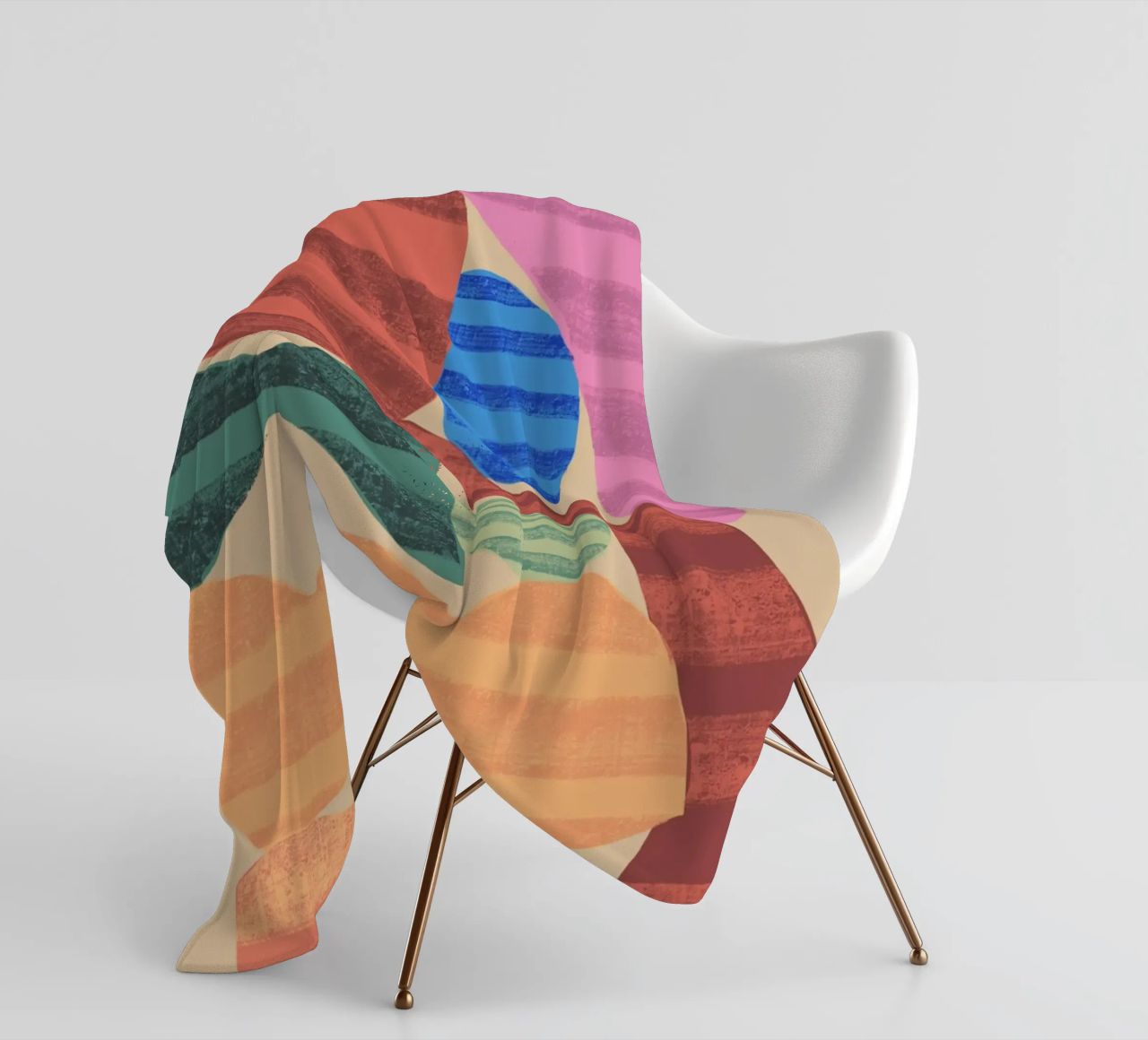 Forme giocose composizione 1 coperta in pile da Little Dean