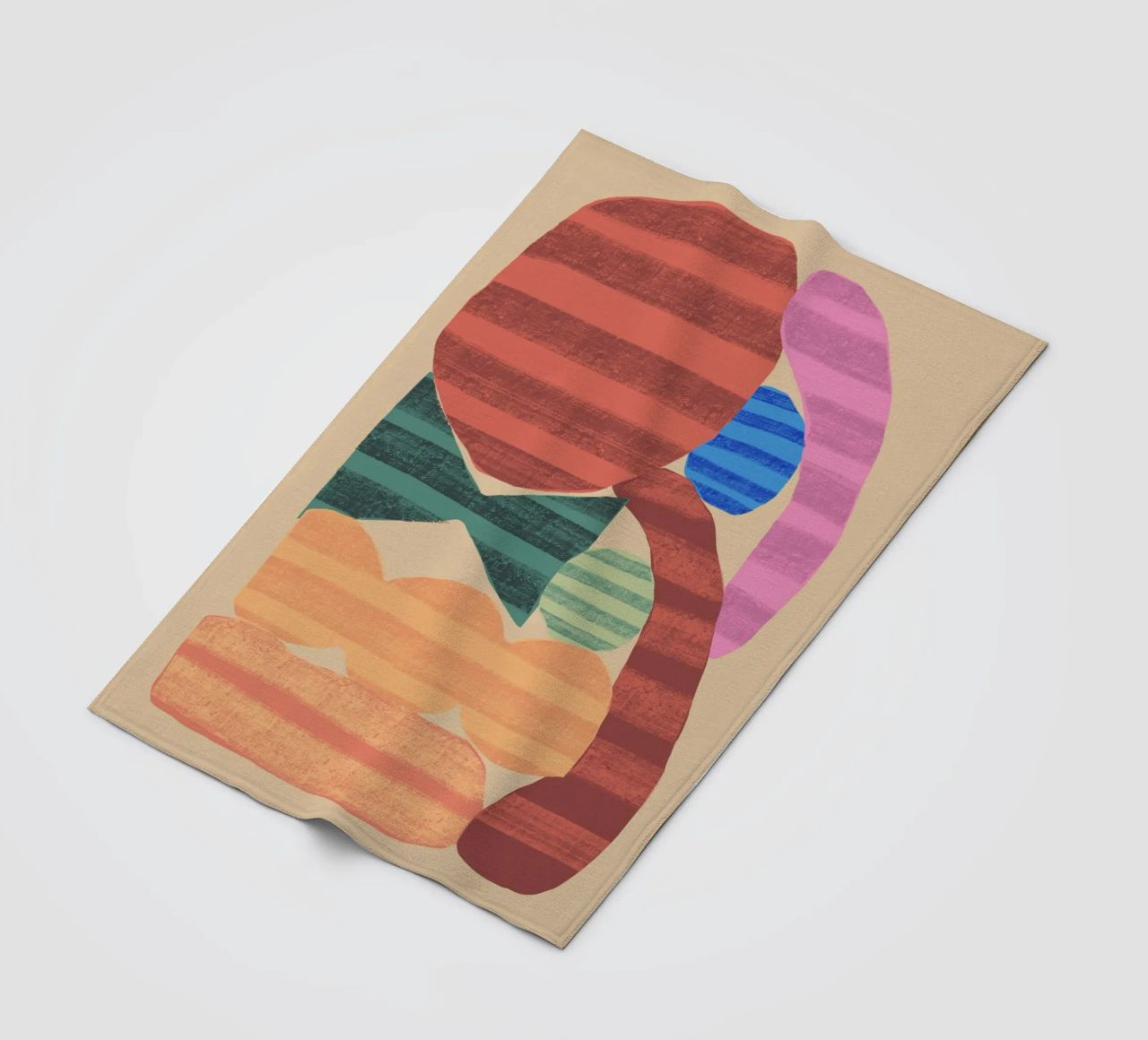 Forme giocose composizione 1 coperta in pile da Little Dean