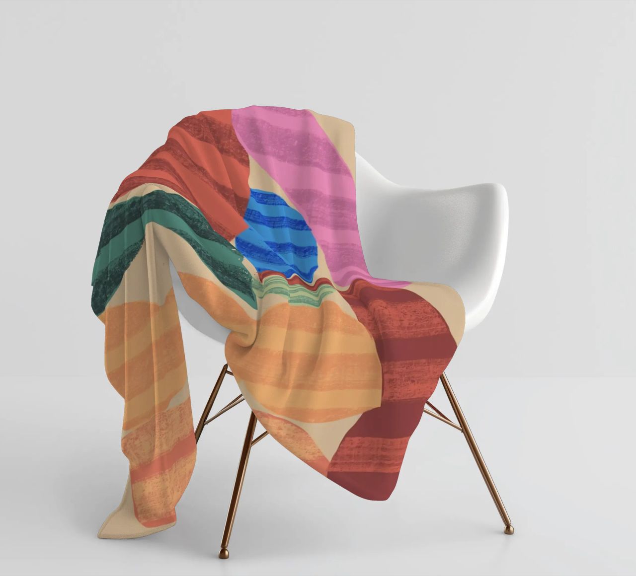 Forme giocose composizione 1 coperta in pile da Little Dean