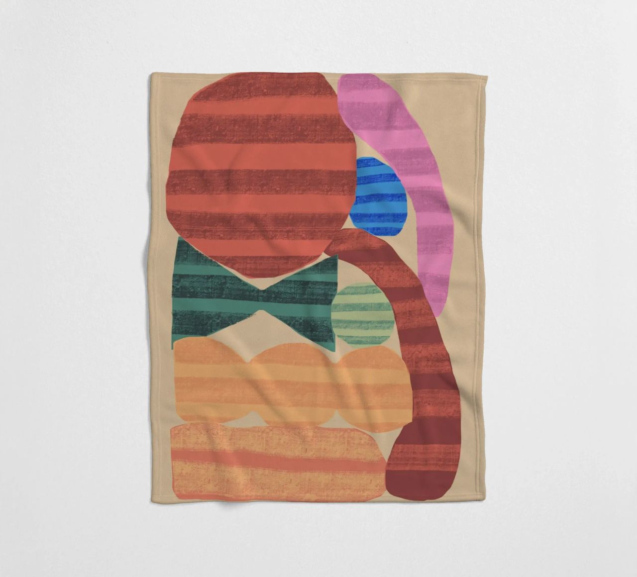 Forme giocose composizione 1 coperta in pile da Little Dean