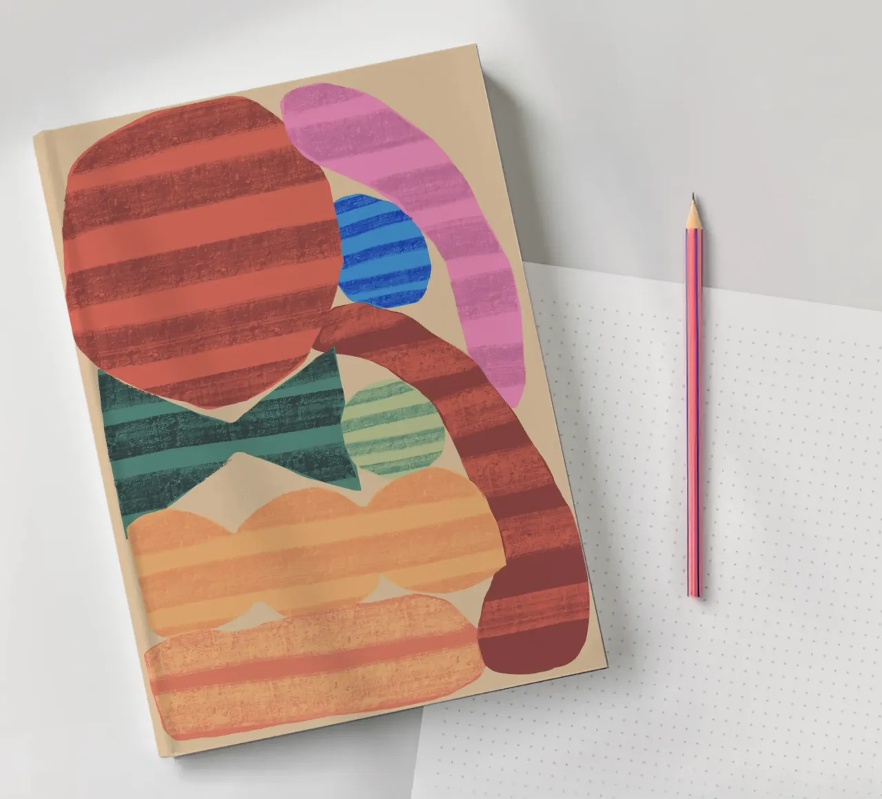 Playful shapes composition 1 notebook by Little Dean