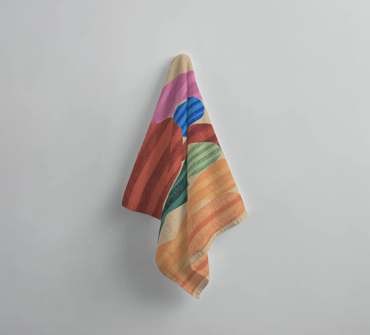 Speelse vormen compositie 1 badhanddoek van Little Dean