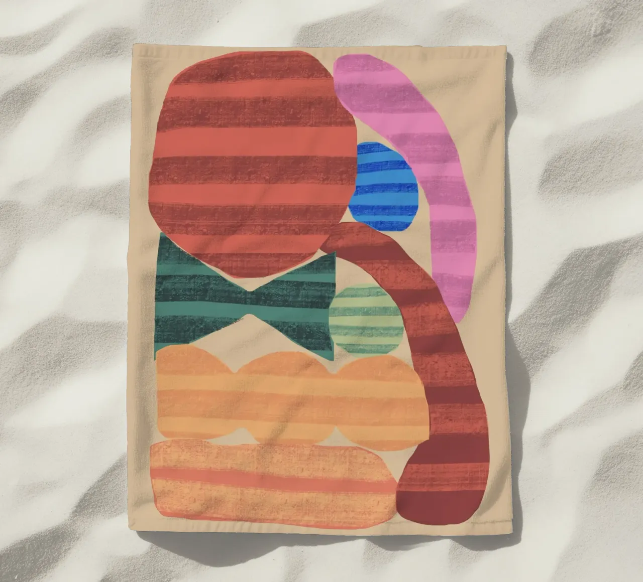 Forme giocose composizione 1 telo mare da Little Dean