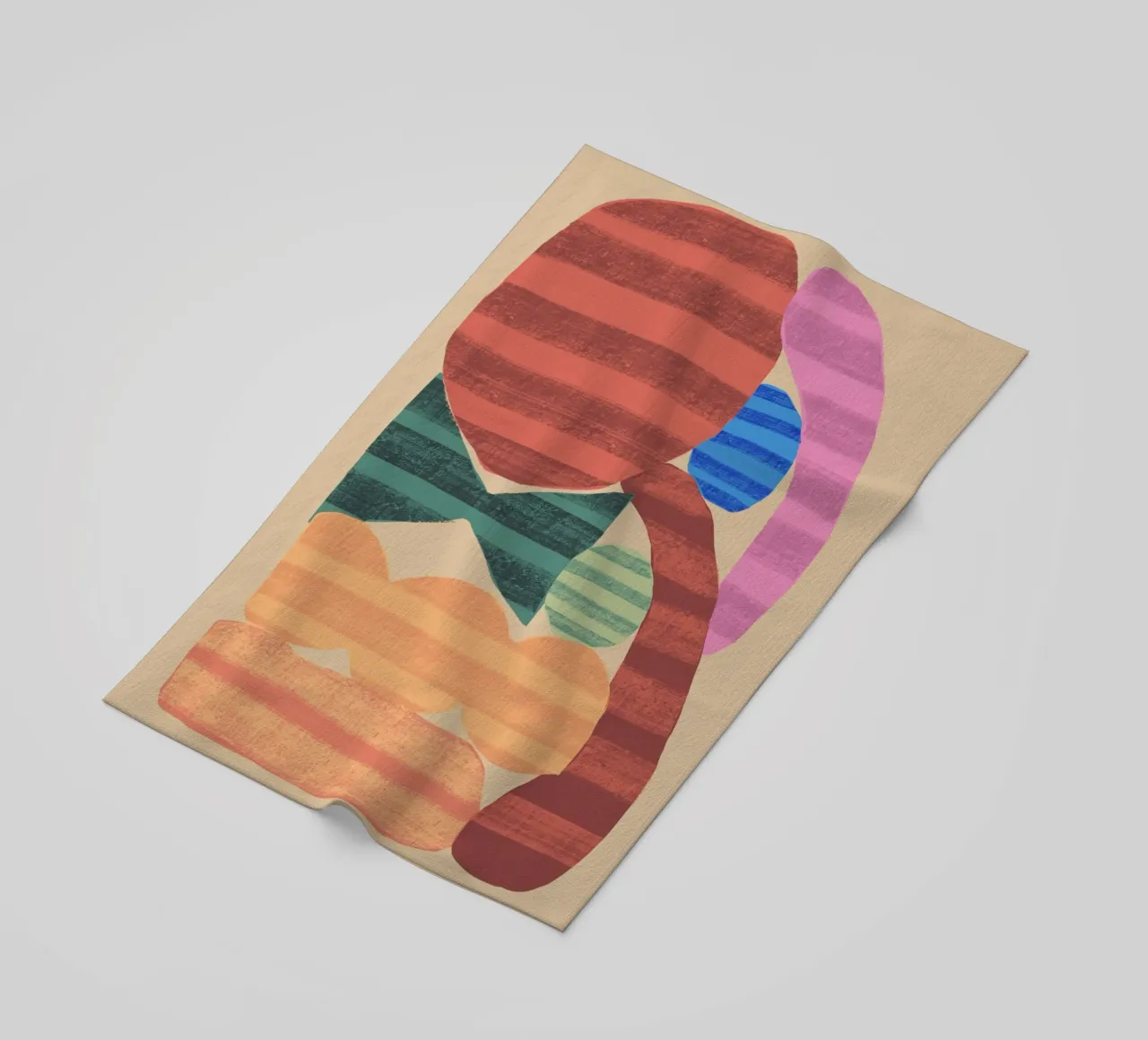 Forme giocose composizione 1 telo mare da Little Dean