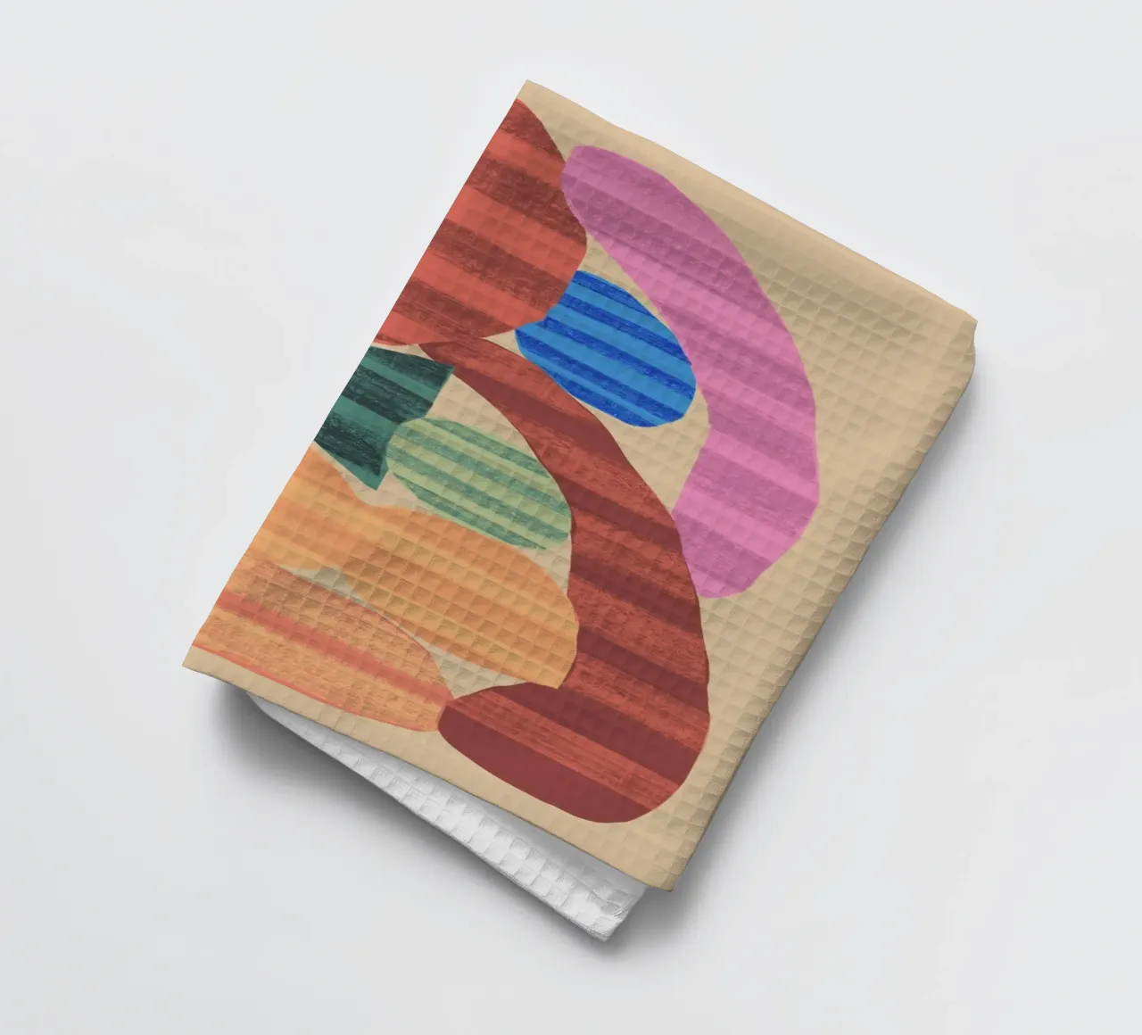 Speelse vormen compositie 1 theedoek van Little Dean
